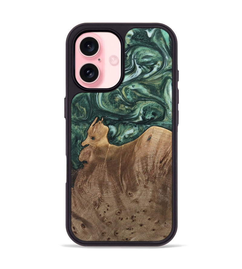 iPhone 16 Wood Phone Case - Donita (Green, 741546)