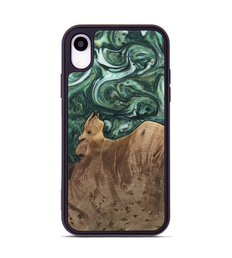 iPhone Xr Wood Phone Case - Donita (Green, 741546)