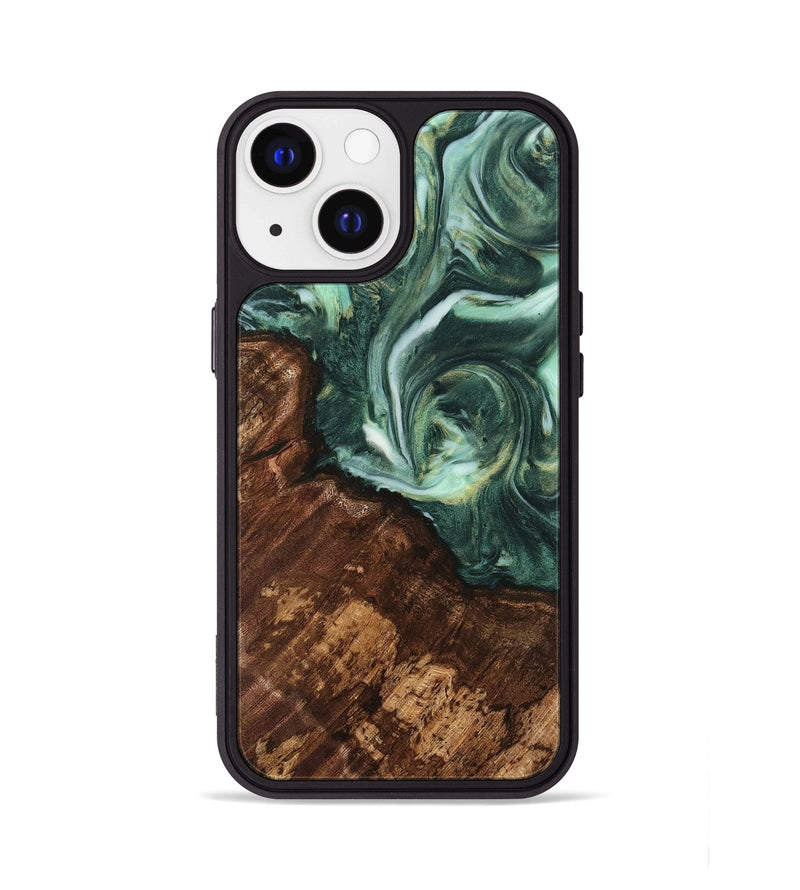 iPhone 13 Wood Phone Case - Gideon (Green, 741576)