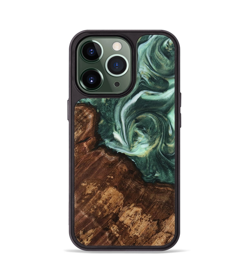 iPhone 13 Pro Wood Phone Case - Gideon (Green, 741576)