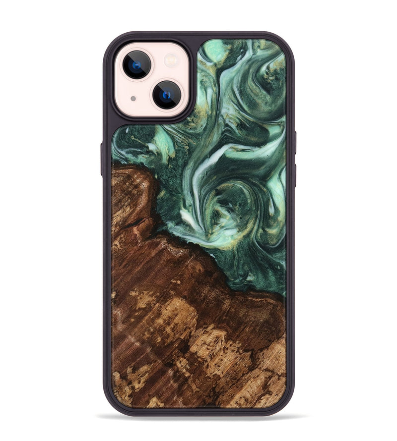 iPhone 14 Plus Wood Phone Case - Gideon (Green, 741576)