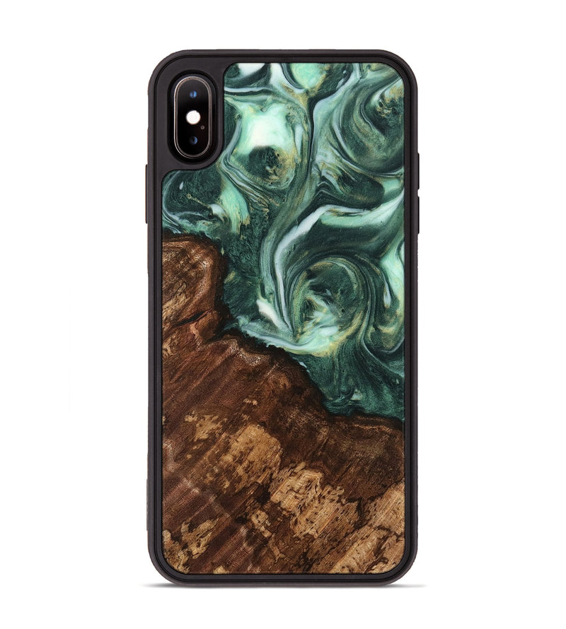 iPhone Xs Max Wood Phone Case - Gideon (Green, 741576)