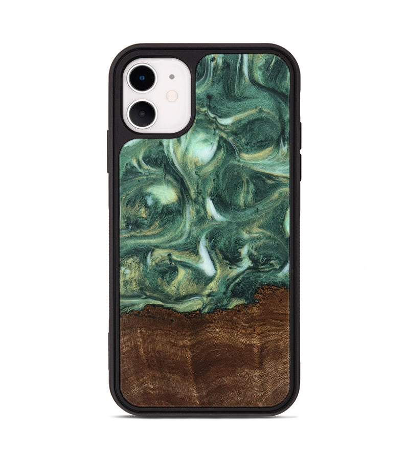 iPhone 11 Wood Phone Case - Anibal (Green, 741594)