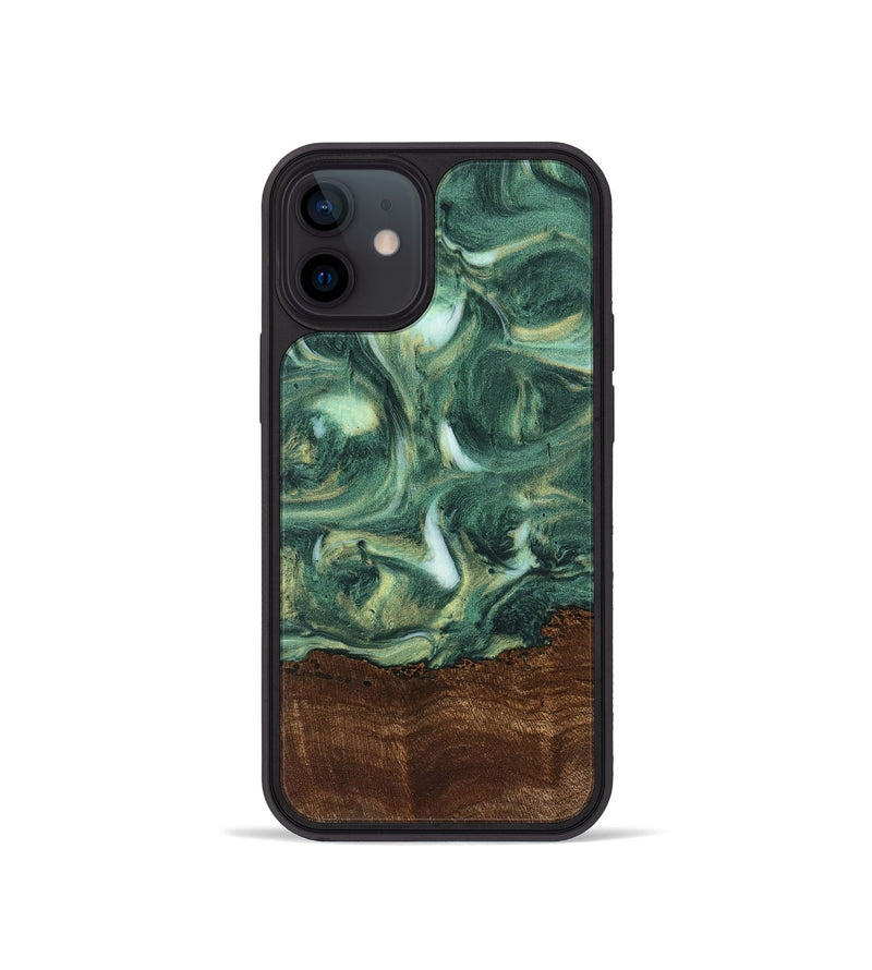 iPhone 12 mini Wood Phone Case - Anibal (Green, 741594)