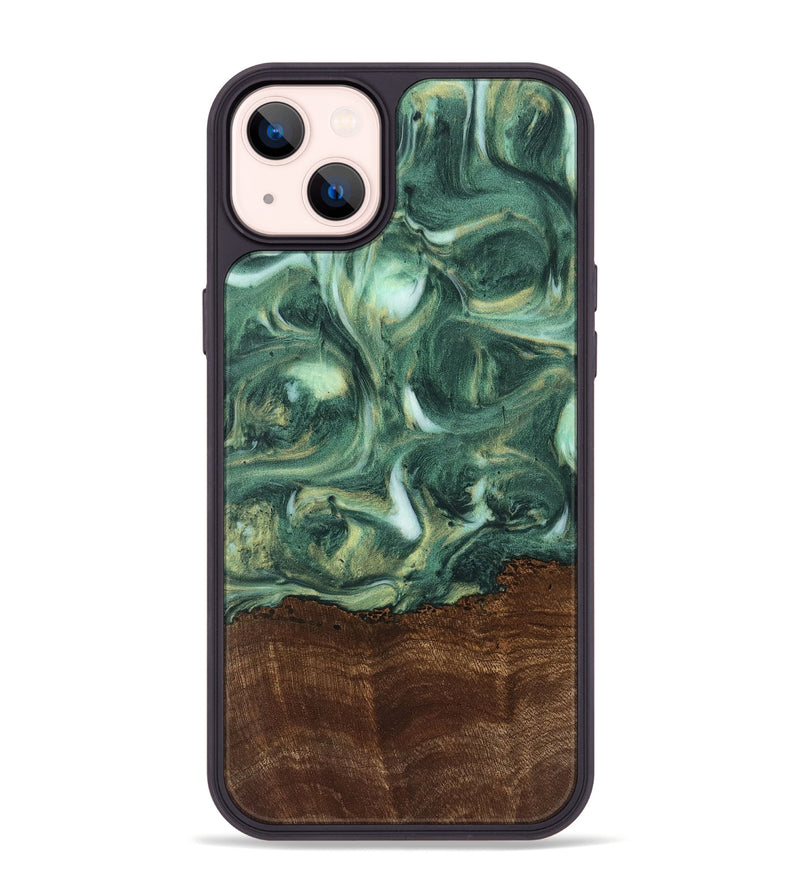 iPhone 14 Plus Wood Phone Case - Anibal (Green, 741594)