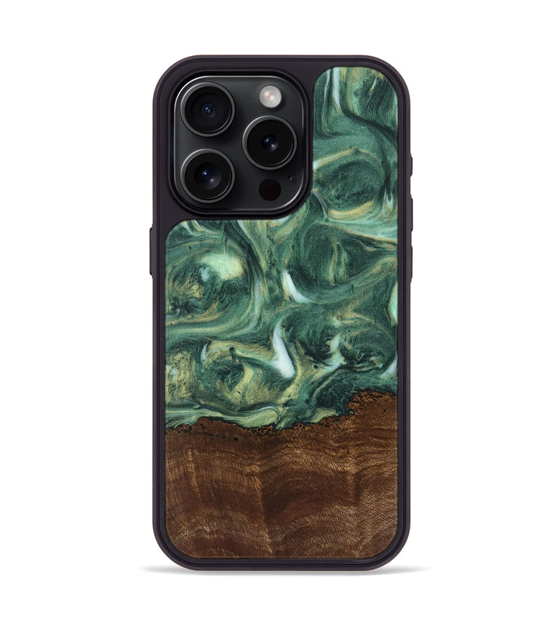 iPhone 15 Pro Wood Phone Case - Anibal (Green, 741594)