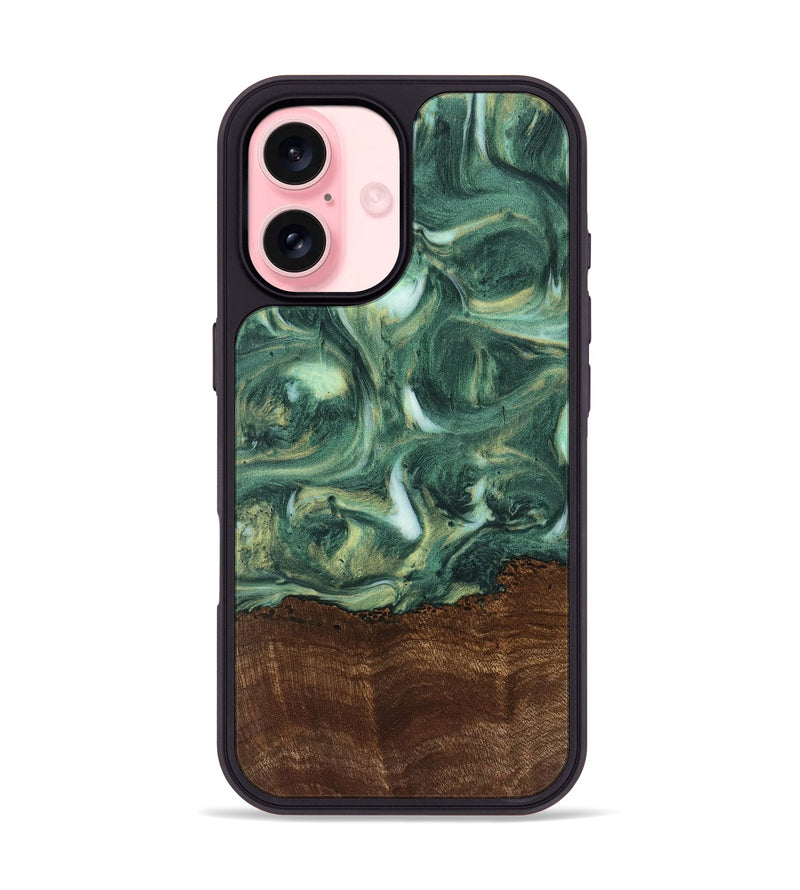 iPhone 16 Wood Phone Case - Anibal (Green, 741594)