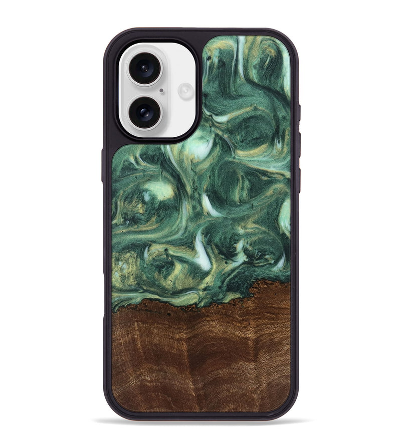 iPhone 16 Plus Wood Phone Case - Anibal (Green, 741594)