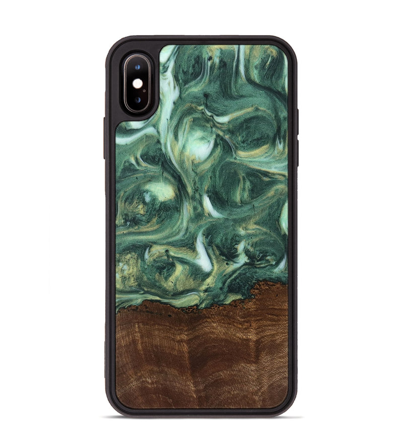 iPhone Xs Max Wood Phone Case - Anibal (Green, 741594)