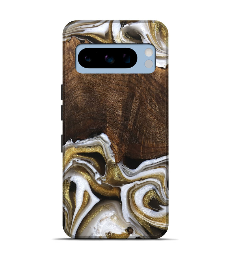 Pixel 8 Pro Wood Live Edge Phone Case - Idamae (Black & White, 741600)