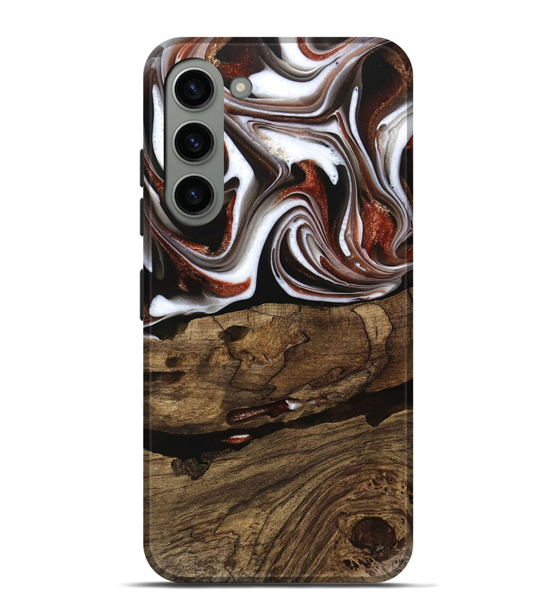 Galaxy S23 Plus Wood Live Edge Phone Case - Harm (Black & White, 741602)