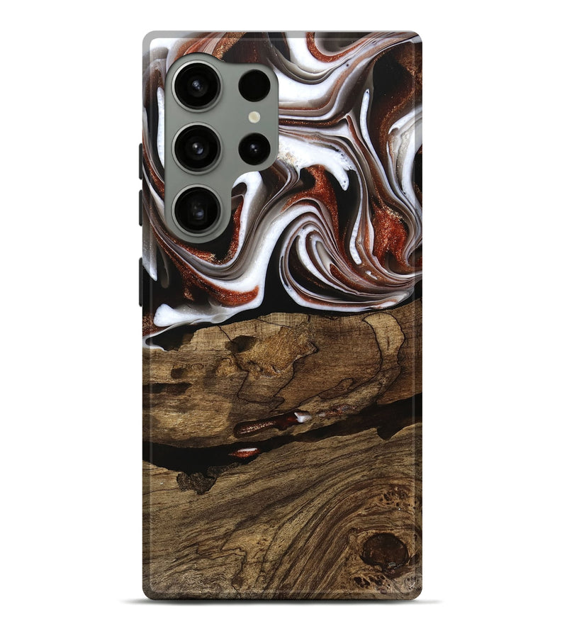 Galaxy S24 Ultra Wood Live Edge Phone Case - Harm (Black & White, 741602)