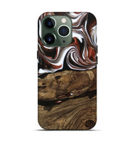 iPhone 13 Pro Wood Live Edge Phone Case - Harm (Black & White, 741602)