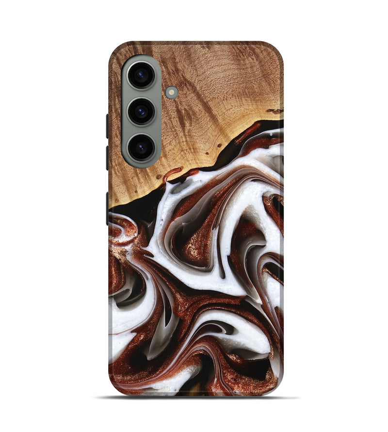 Galaxy S24 Wood Live Edge Phone Case - Shep (Black & White, 741606)