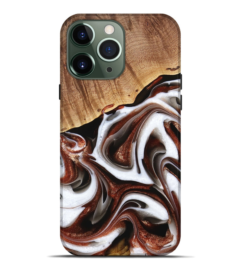 iPhone 13 Pro Max Wood Live Edge Phone Case - Shep (Black & White, 741606)