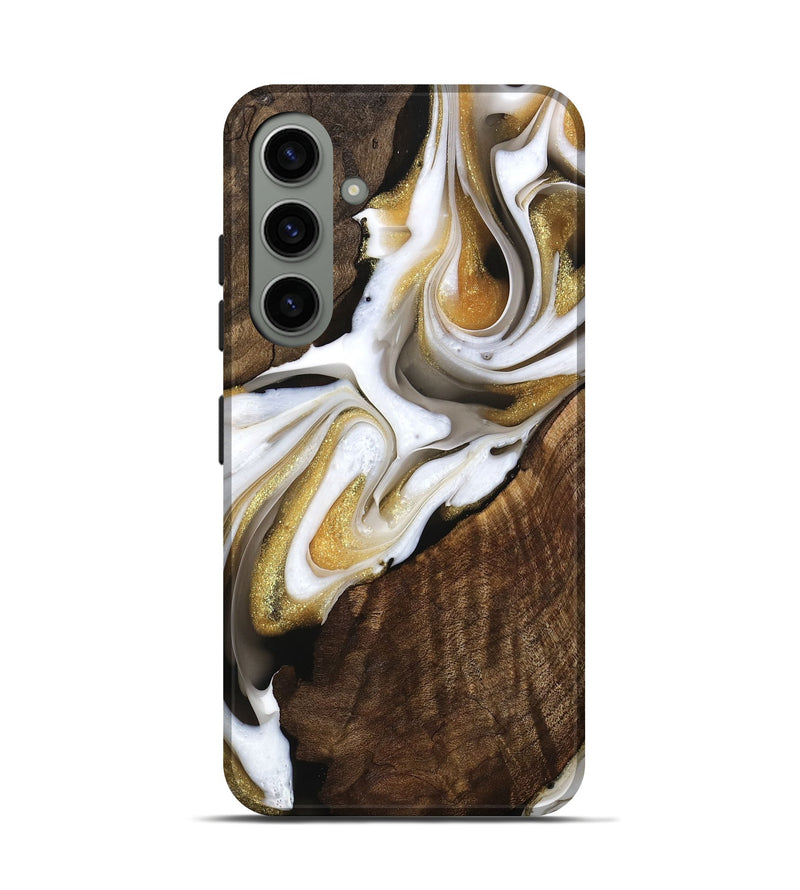 Galaxy S24 Wood Live Edge Phone Case - Keyla (Black & White, 741608)