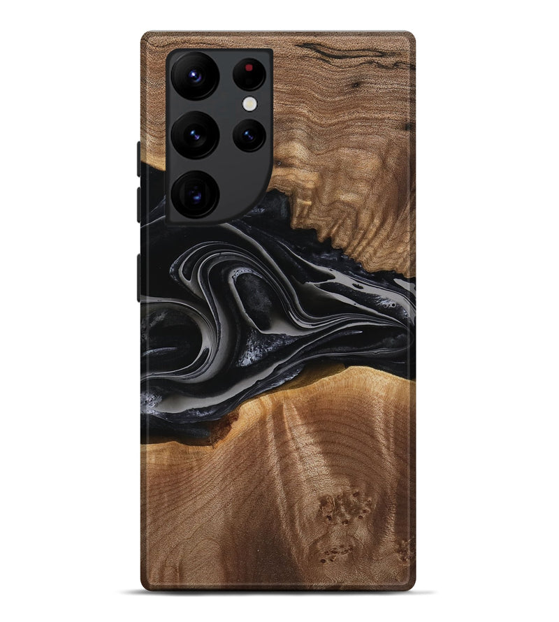 Galaxy S22 Ultra Wood Live Edge Phone Case - Arabela (Black & White, 741609)