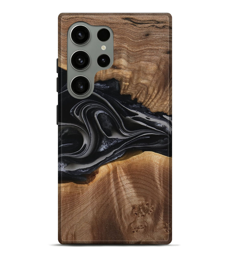 Galaxy S24 Ultra Wood Live Edge Phone Case - Arabela (Black & White, 741609)