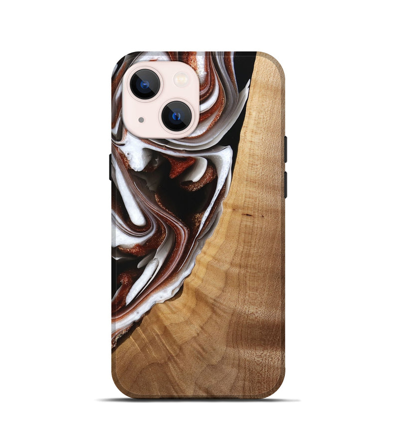 iPhone 13 mini Wood Live Edge Phone Case - Verner (Black & White, 741610)