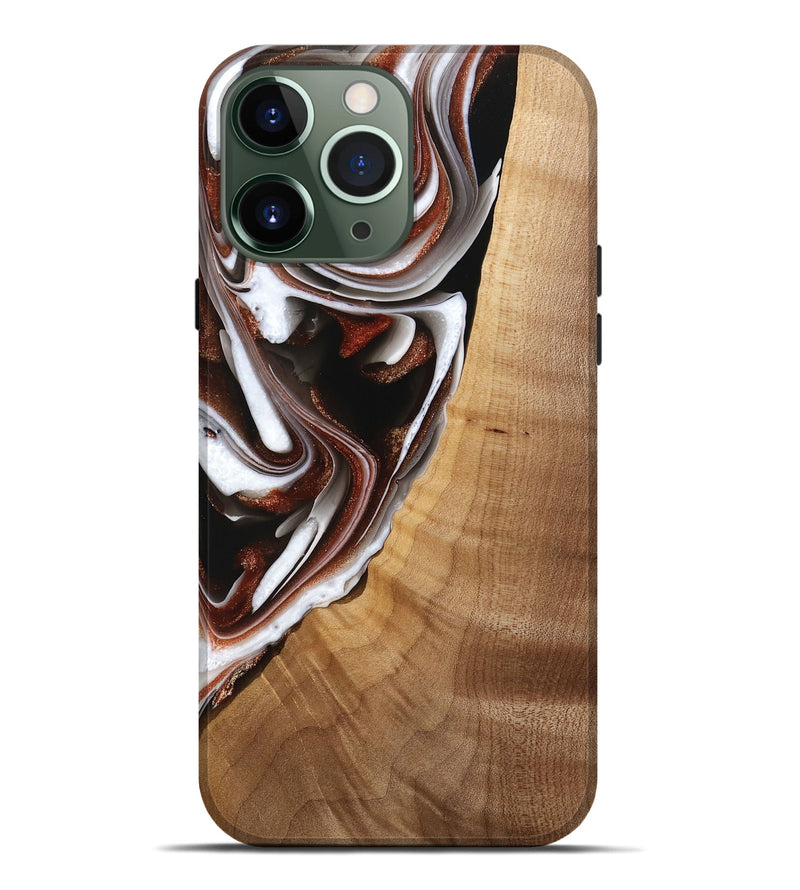 iPhone 13 Pro Max Wood Live Edge Phone Case - Verner (Black & White, 741610)