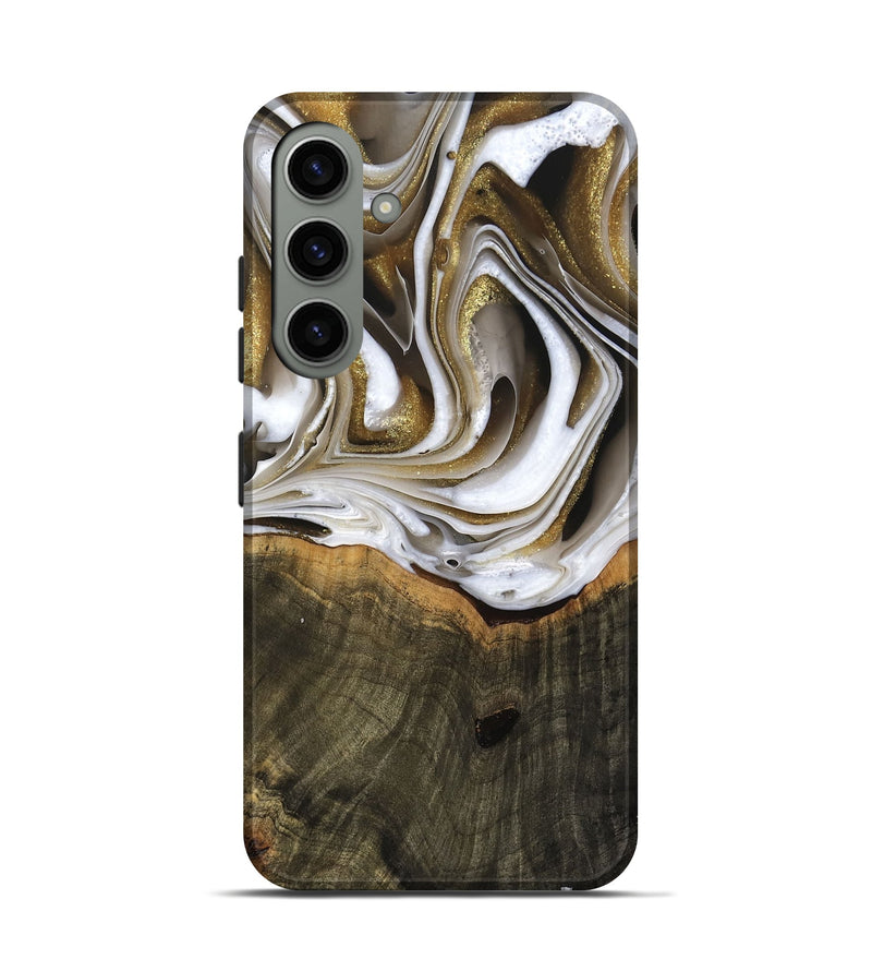 Galaxy S24 Wood Live Edge Phone Case - Skyla (Black & White, 741612)