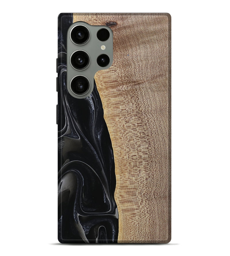 Galaxy S24 Ultra Wood Live Edge Phone Case - Kyan (Black & White, 741613)