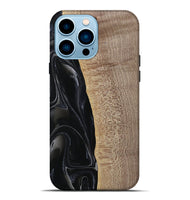 iPhone 14 Pro Max Wood Live Edge Phone Case - Kyan (Black & White, 741613)