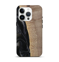 iPhone 15 Pro Wood Live Edge Phone Case - Kyan (Black & White, 741613)