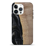 iPhone 15 Pro Max Wood Live Edge Phone Case - Kyan (Black & White, 741613)