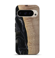 Pixel 9 Pro Wood Live Edge Phone Case - Kyan (Black & White, 741613)