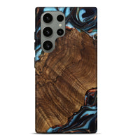 Galaxy S23 Ultra Wood Live Edge Phone Case - Pamelia (Teal & Gold, 741621)