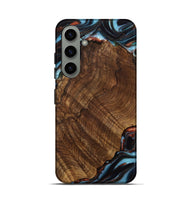 Galaxy S24 Wood Live Edge Phone Case - Pamelia (Teal & Gold, 741621)