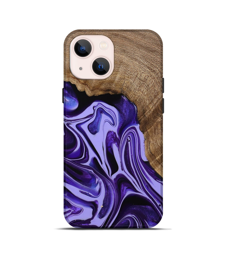 iPhone 13 mini Wood Live Edge Phone Case - Zola (Purple, 741622)