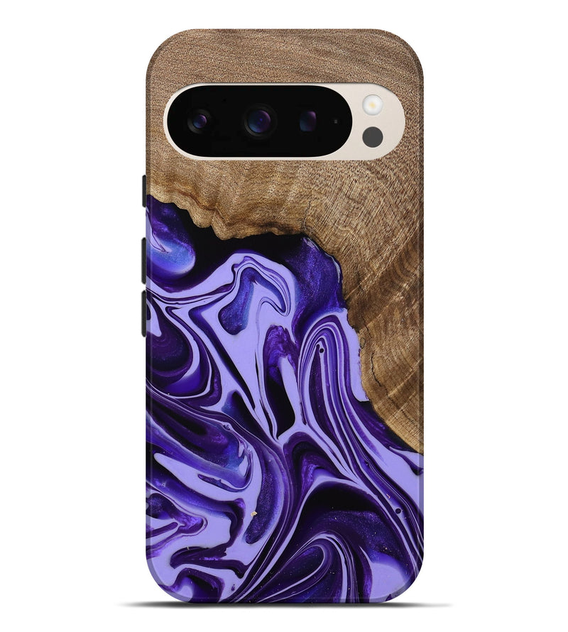 Pixel 9 Pro XL Wood Live Edge Phone Case - Zola (Purple, 741622)