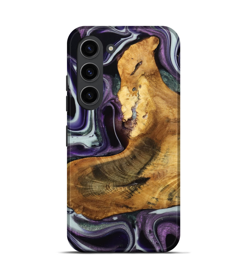 Galaxy S23 Wood Live Edge Phone Case - Trudie (Purple, 741623)