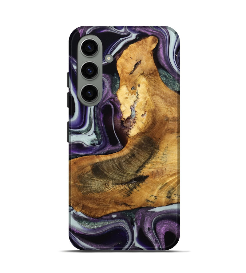 Galaxy S24 Wood Live Edge Phone Case - Trudie (Purple, 741623)