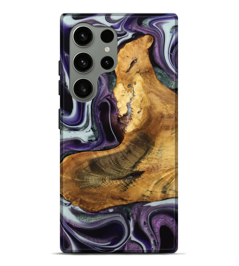 Galaxy S24 Ultra Wood Live Edge Phone Case - Trudie (Purple, 741623)