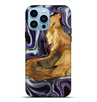 iPhone 14 Pro Max Wood Live Edge Phone Case - Trudie (Purple, 741623)