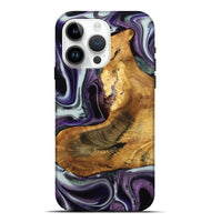 iPhone 15 Pro Max Wood Live Edge Phone Case - Trudie (Purple, 741623)