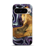 Pixel 9 Pro Wood Live Edge Phone Case - Trudie (Purple, 741623)