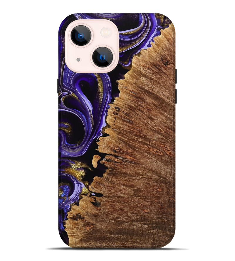 iPhone 14 Plus Wood Live Edge Phone Case - Marvel (Purple, 741624)