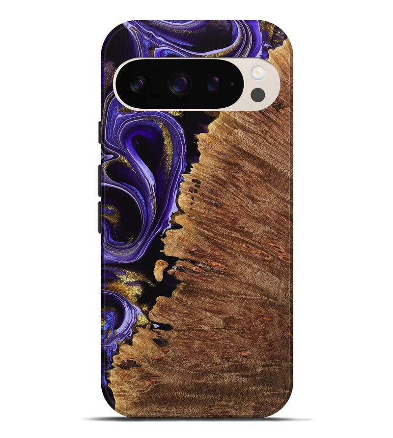 Pixel 9 Pro XL Wood Live Edge Phone Case - Marvel (Purple, 741624)