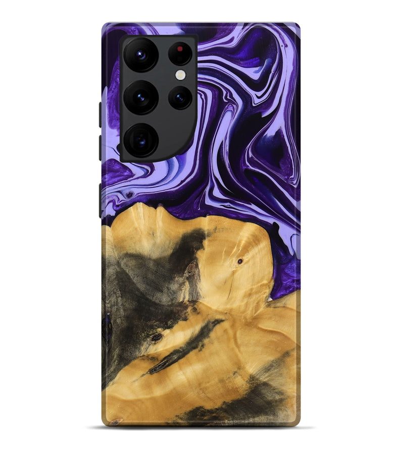 Galaxy S22 Ultra Wood Live Edge Phone Case - Condell (Purple, 741625)