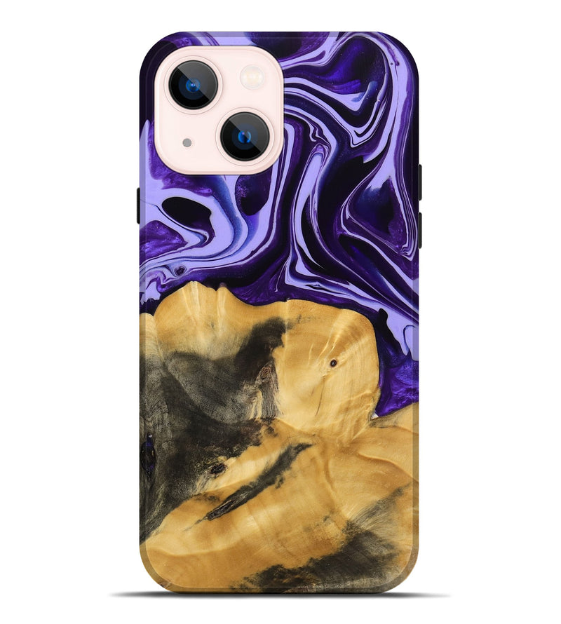 iPhone 14 Plus Wood Live Edge Phone Case - Condell (Purple, 741625)