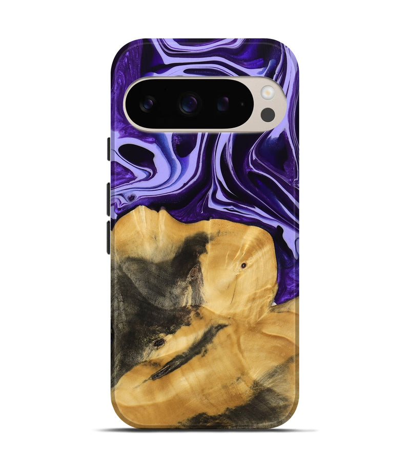 Pixel 9 Pro Wood Live Edge Phone Case - Condell (Purple, 741625)