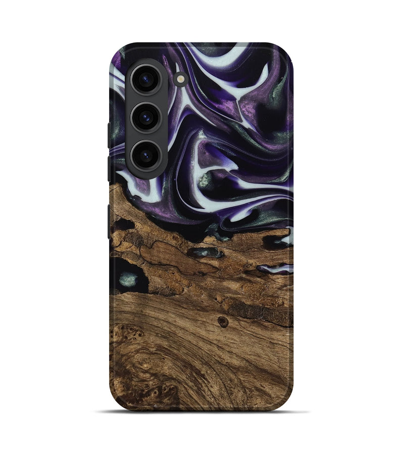 Galaxy S23 Wood Live Edge Phone Case - Primus (Purple, 741626)