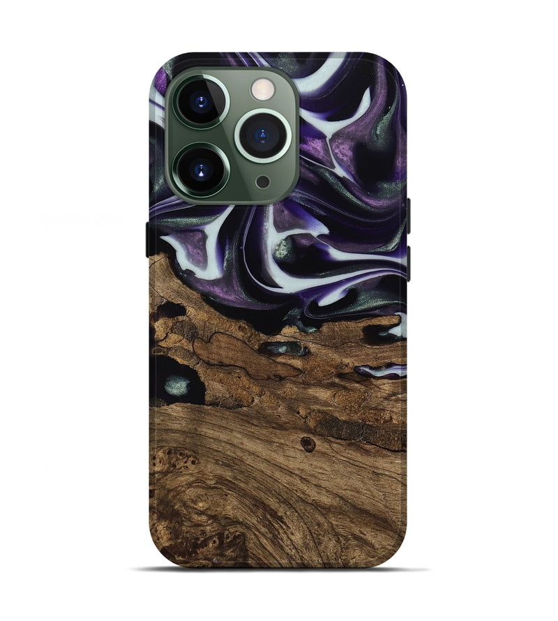 iPhone 13 Pro Wood Live Edge Phone Case - Primus (Purple, 741626)