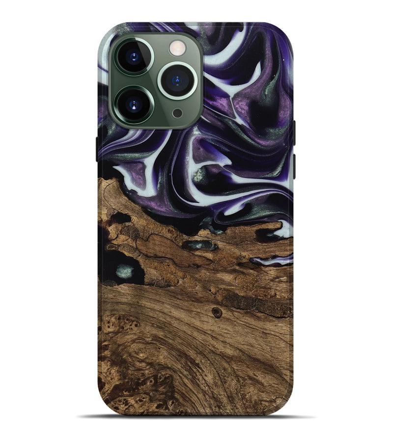 iPhone 13 Pro Max Wood Live Edge Phone Case - Primus (Purple, 741626)