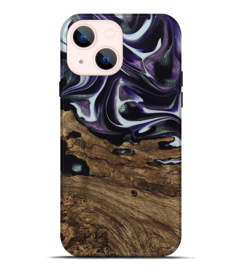 iPhone 14 Plus Wood Live Edge Phone Case - Primus (Purple, 741626)