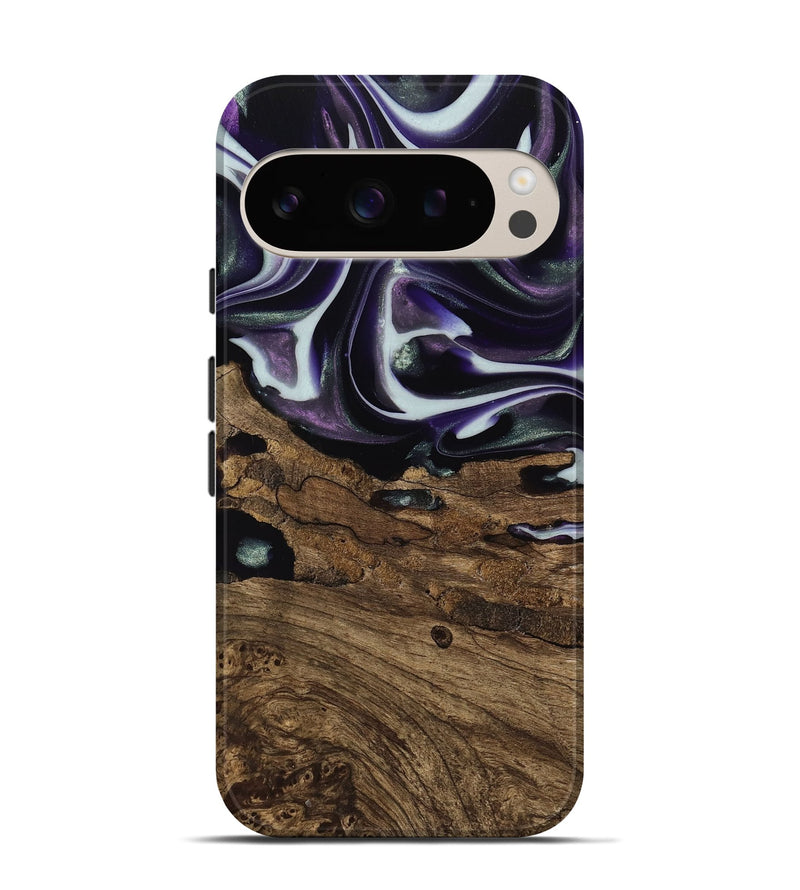 Pixel 9 Wood Live Edge Phone Case - Primus (Purple, 741626)